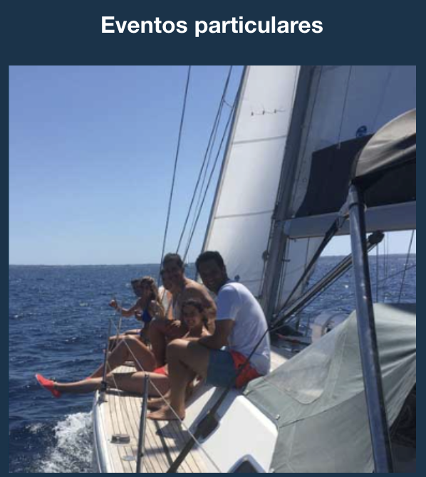 Eventos náuticos particulares a bordo de barcos para particulares